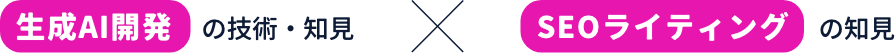 生成AI開発の技術・知見×SEOライティングの知見